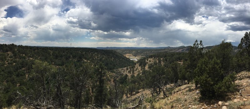 Looking south towards 160 through Big Canyon.