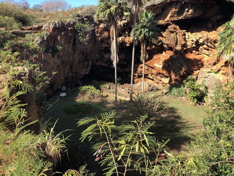 View of Makauwahi Cave Reserve from rim