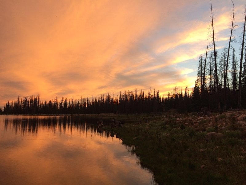 Sunset at Marjorie Lake.