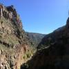 View out of the Falls Canyon looking at the Rio Grande.