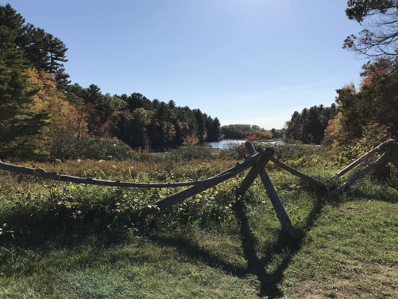 Fall colors and Upper Leach Pond from the Tisdale Site.