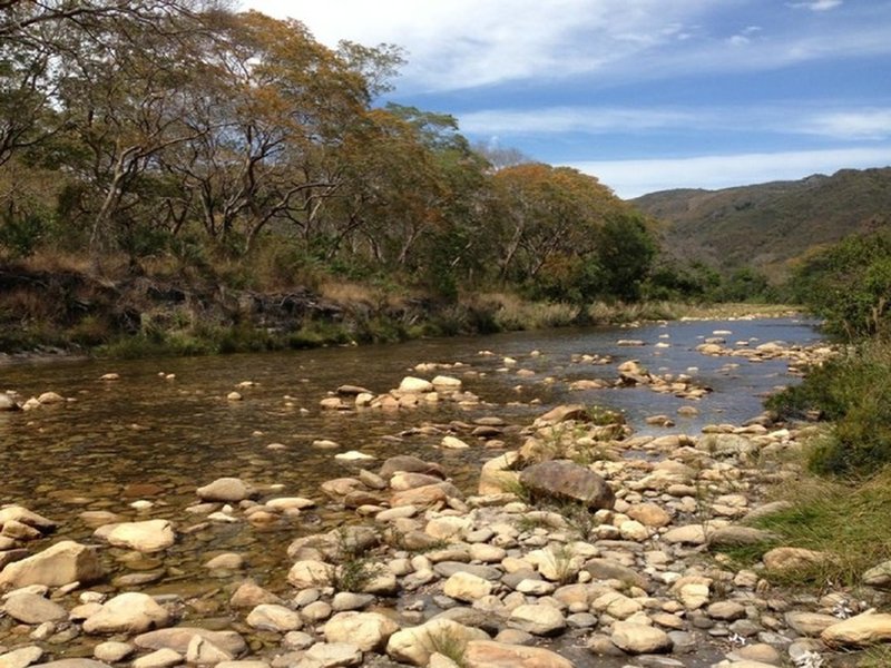 You'll have to cross this beautiful creek.