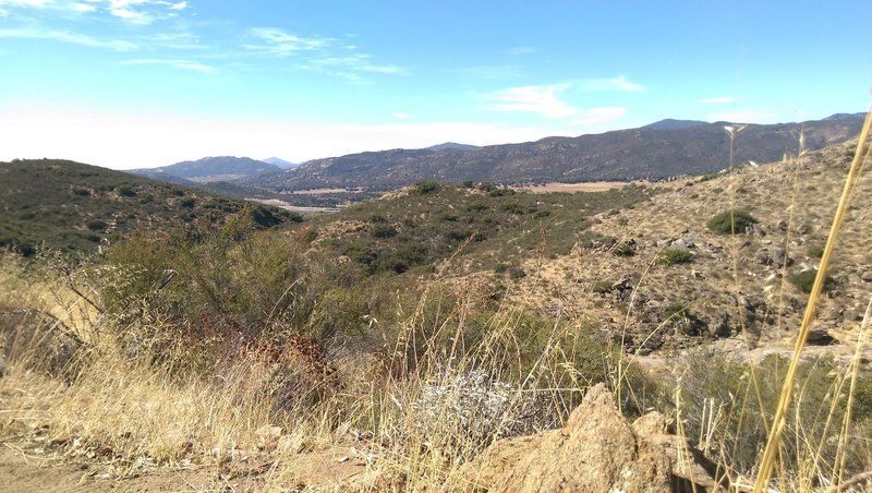 Kitchen Creek Southbound to Kitchen Creek Falls on PCT. Creek was completely dried up at this time of year. Oct 17, 2017. Well-maintained trail until turn off down to creek bed.