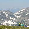 An alpine meadow provides a scenic picnic stop just below the summit of Mount Audubon.