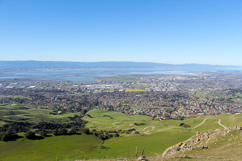 Milpitas and Fremont from Mission Peak