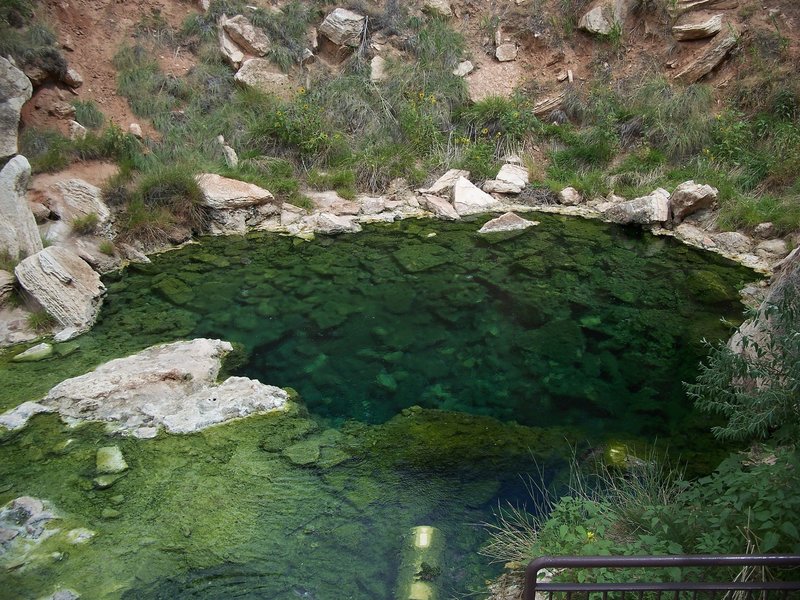 The source of the mineral hot springs