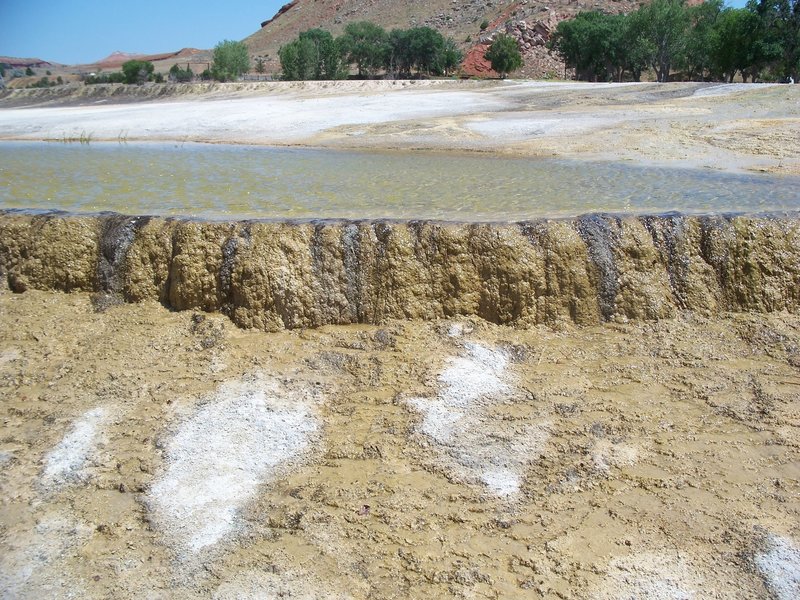 Mineral terraces and pools at Hot Springs State Park