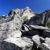 The short scramble up to the old lookout site