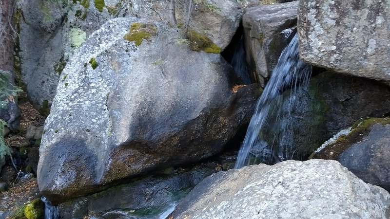 One of many small waterfalls.