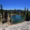 One of the Snow Lakes at the base of a huge shale rubble field.