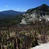 Pelican Butte (L) and Luther Mountain (R) from the Snow Lakes Trail