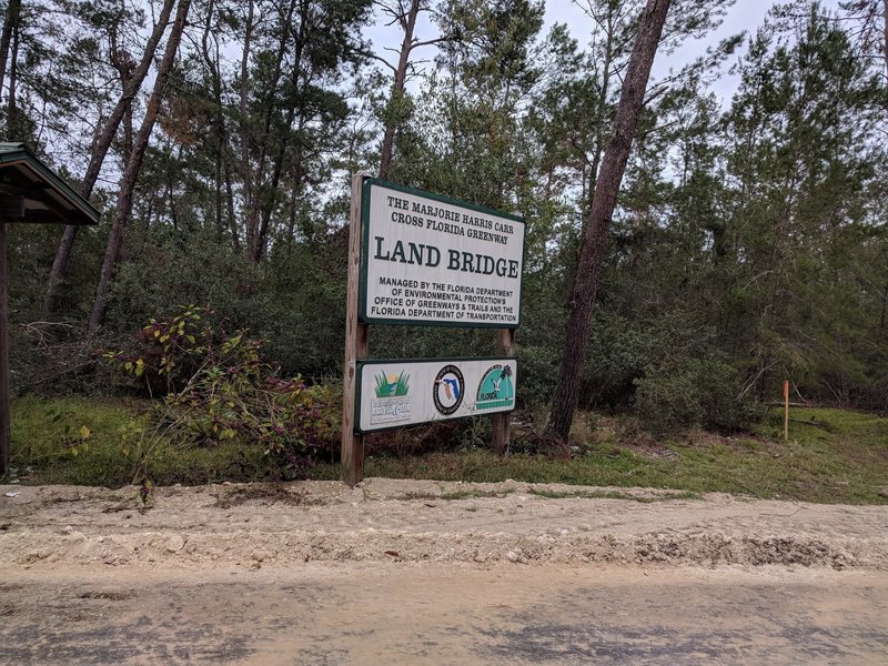 Sign for Land Bridge over Interstate 75