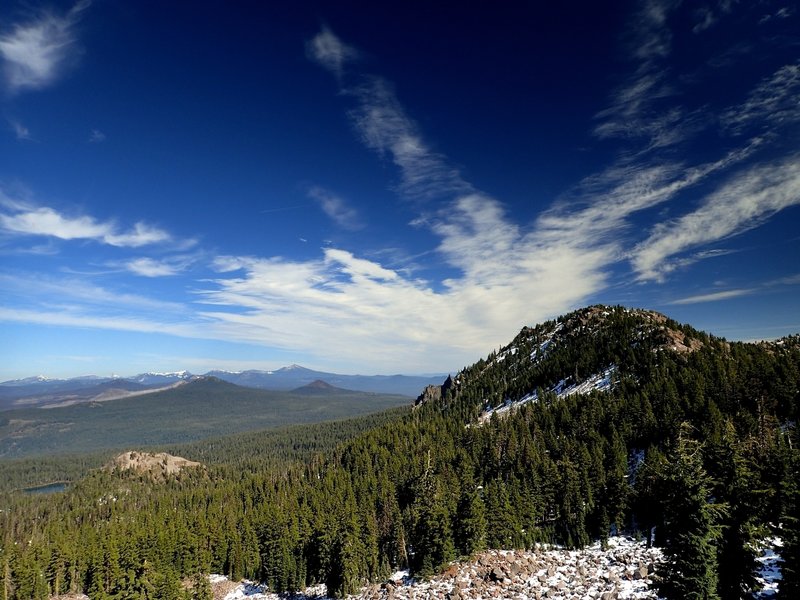 Devils Peak and the Crater Lake Rim from the Devils Peak Trail