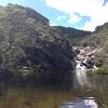 Congonhas Waterfall seen from behind.