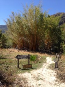 The signs to the waterfalls.