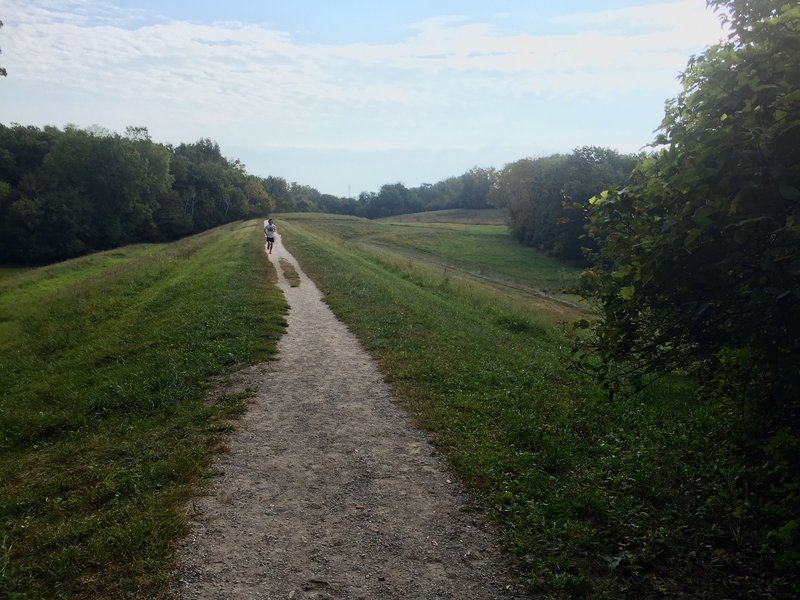 The dam trail facing east