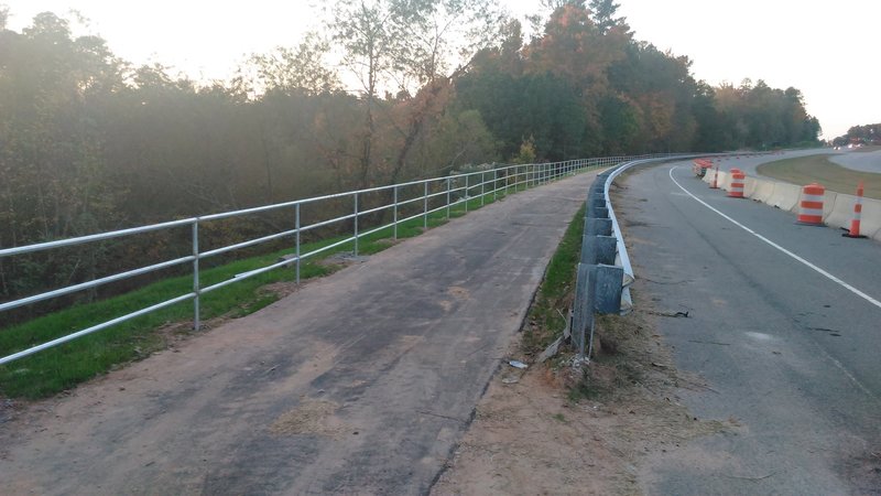 Looking toward Kit Creek Road from I-540 Overpass