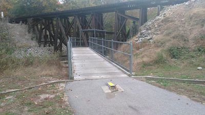 Train trestle.