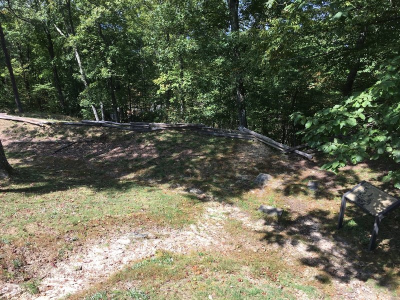 Remnants of the earthworks of Fort Rains/ Fort McCook