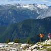 View from ridge on ascent of Hidden Lake Lookout