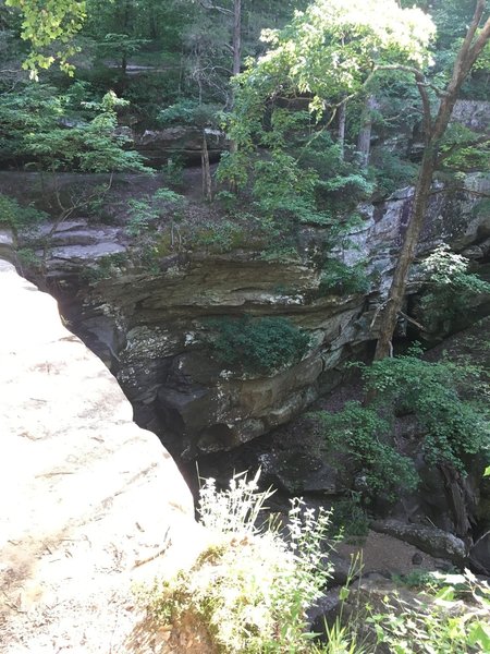 Cut in the rocks near Burden Falls.