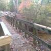 Connecting bridge over creek.