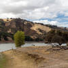 A lonely bench on the east shore of Lake Del Valle