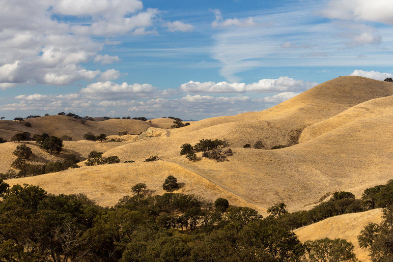 Looking north from Ridgeline Trail on a sunny fall afternoon