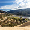 The low water levels of Lake Del Valle after a long summer