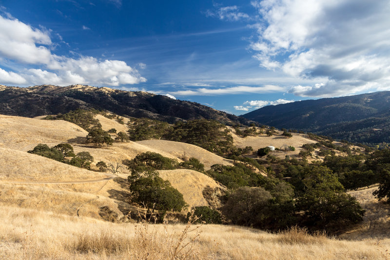 View across Del Valle Regional Park on a sunny fall afternoon