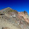 Looking up the ridge at the final 1,000 feet to McLoughlin's summit