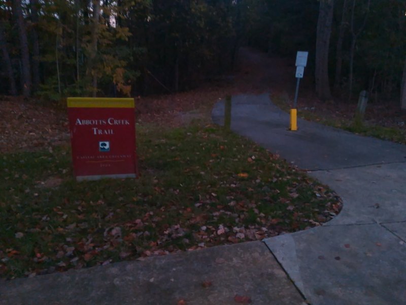 Abbotts Creek Trailhead near North Wake Landfill