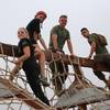 Cargo Net Climb with Marine Volunteers