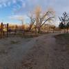 Looking east toward the parking lot and Rt 93, from the South Boulder Creek West trailhead.