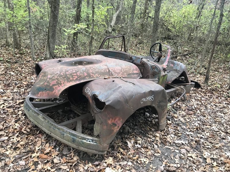 Truck just off the trail.