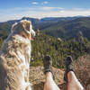 Resting after the climb up to ice cave cliffs.