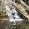 Jones Gap Falls base next to the Middle Saluda River off Jones Gap Trail