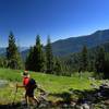 The view of Grayback Mountain from high on the Elk Creek Trail