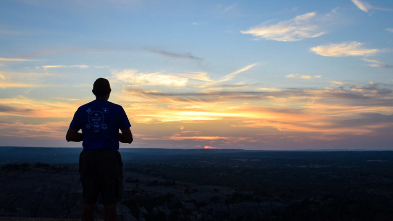 Sunset view from Enchanted Rock