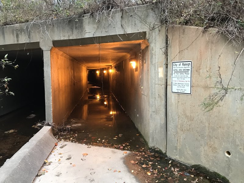 Creepy tunnel passing under highway