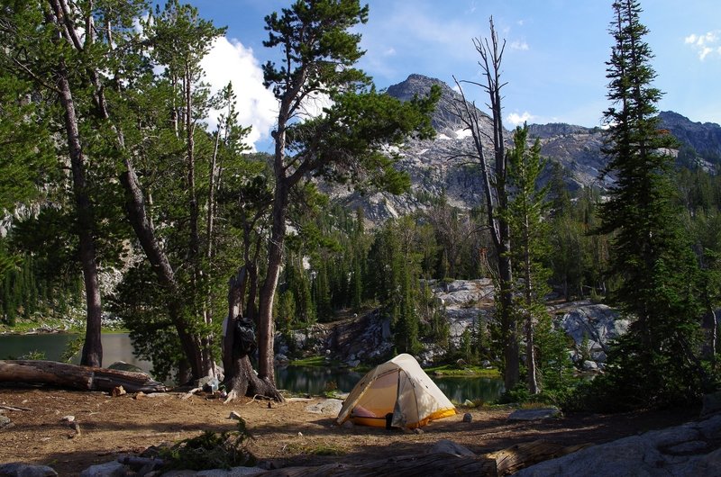 A campsite at Ice Lake