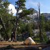 A campsite at Ice Lake