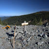 The summit of the higher Mt. Elijah, with Lake Mountain beyond.