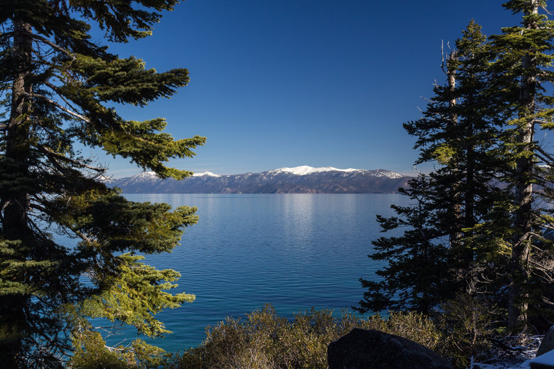 View from Rubicon Point across Lake Tahoe