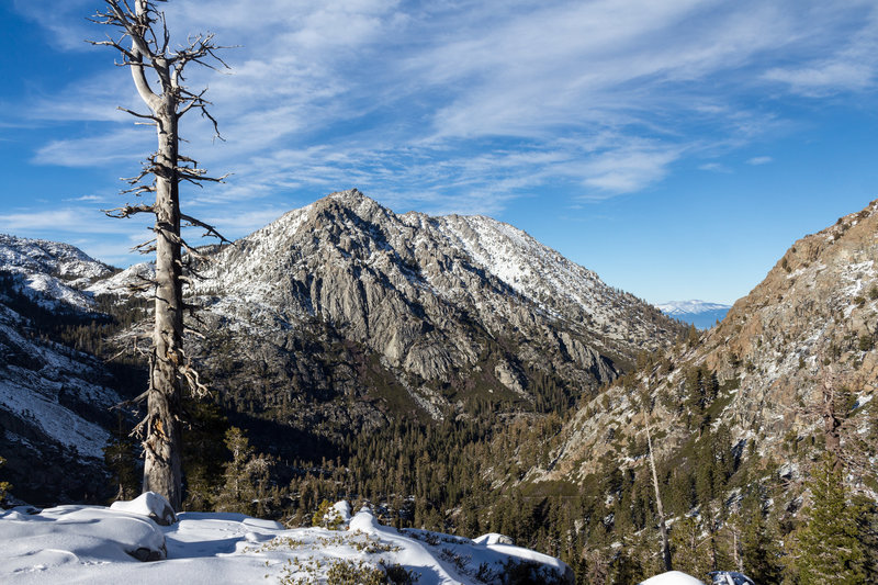 Jakes Peak from the snowy side of Maggies Peaks