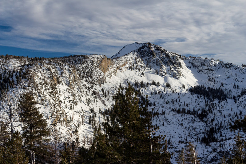 Snow covered Mount Tallac