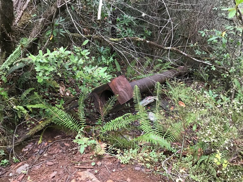 A long abandoned water pipe used for hydraulic in late 1800s.