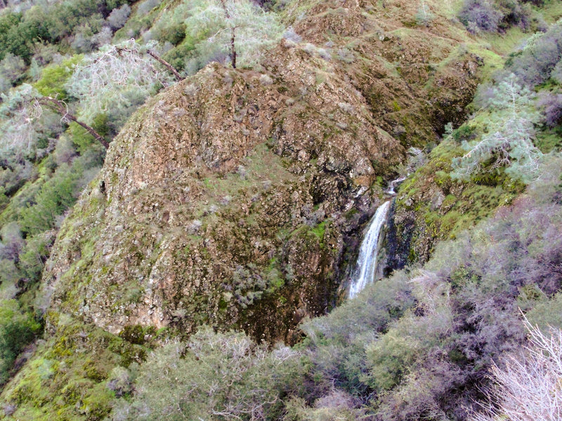 A dramatic waterfall after winter rains on Mount Diablo's Falls Trail