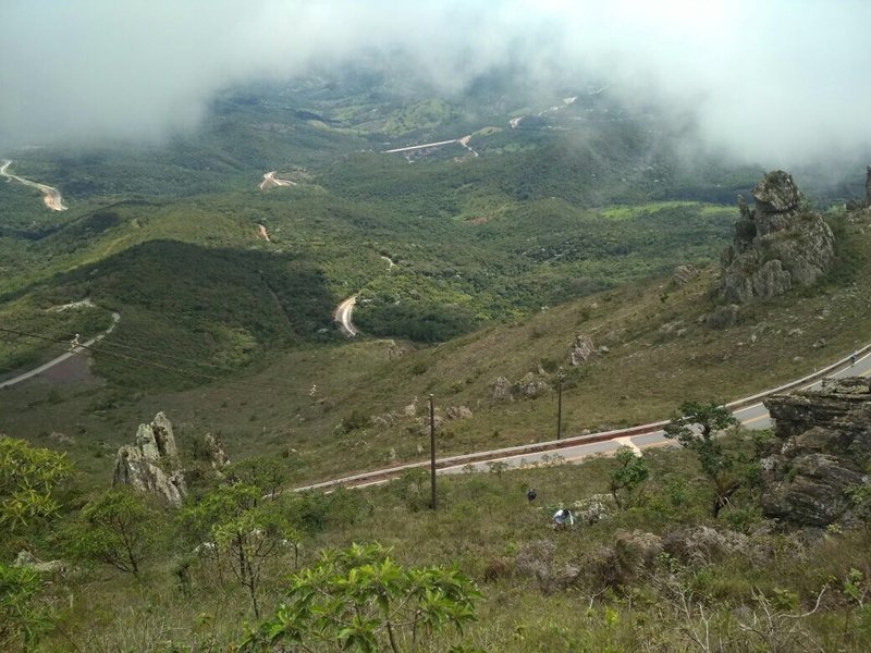 Looking down on the way