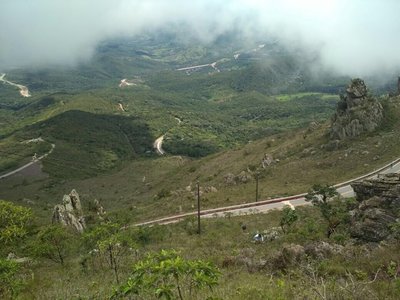 Looking down on the way